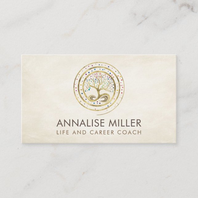 Tree of Life - Unendlichkeit Business Card Visitenkarte (Vorderseite)