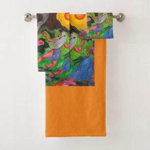Tree of Life Wassercolor Tanz Joy Liebe Art Badhandtuch Set
