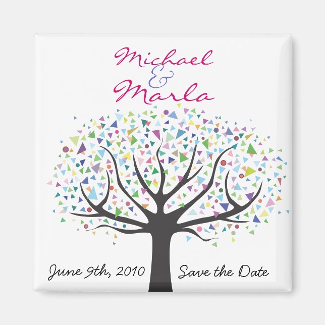 Tree of Life Wedding Save the Date Magnet (Vorne)