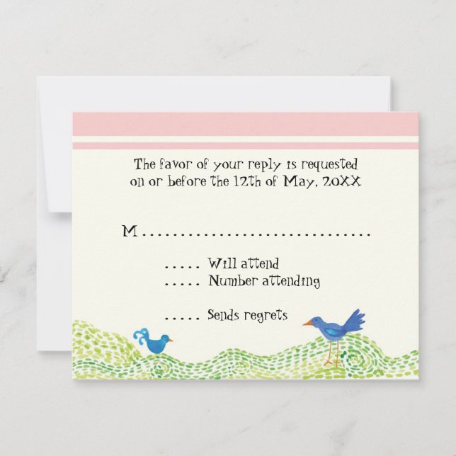 Tree of Life, Whimsical Girl UAWG Response Card Einladung (Vorderseite)