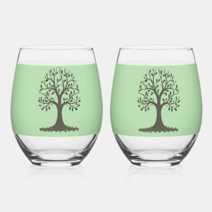 🌳 Tree of Life Win Glass - Drinkware 🍹 Weinglas Ohne Stiel