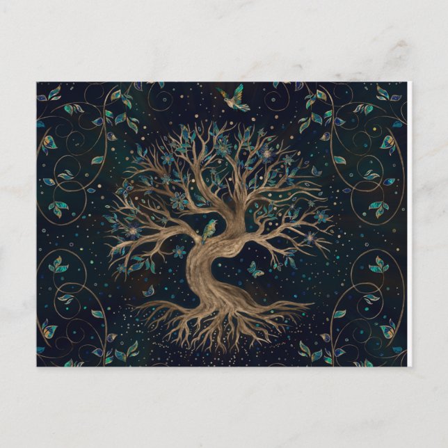 Tree of Life - Yggdrasil Postkarte (Vorderseite)