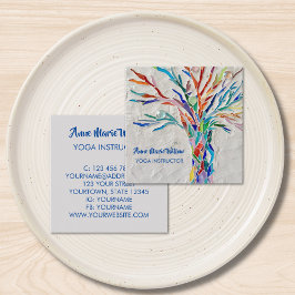 Tree of Life Yoga Trainer Business Card Quadratische Visitenkarte