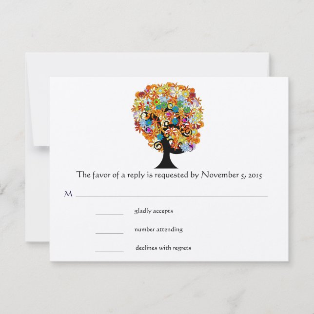 Tree of Promise - Whimsical Trees - RSVP Cards (Vorderseite)