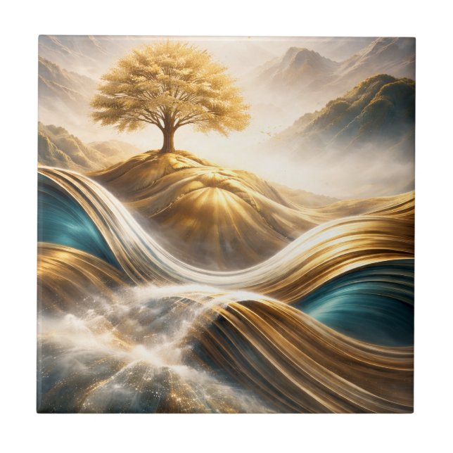 Tree of Serenity, a breathtaking fusion of nature. Fliese (Vorderseite)
