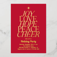 Tree of Words Foil Feiertag Einladung