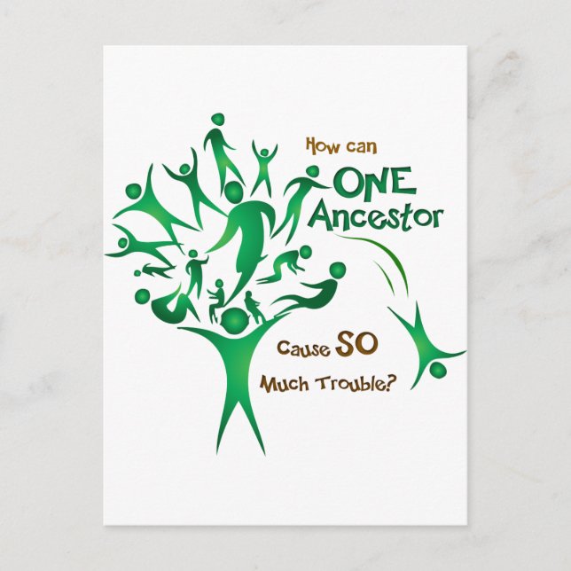 Tree One Ancestor Postkarte (Vorderseite)