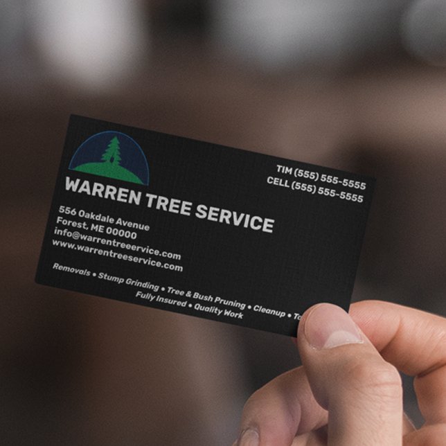 Tree Removal Service Company Visitenkarte (Von Creator hochgeladen)