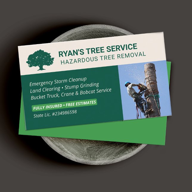 Tree-Removal-Service-Foto Business Card Visitenkarte (Von Creator hochgeladen)