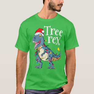 Tree Rex Christmas Pajamas Boys Kids TRex Dinosaur T-Shirt