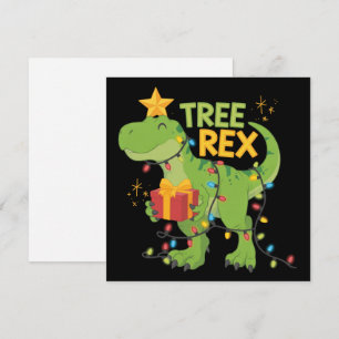 Tree Rex Dinosaur Familienweihnachtsgruppe Matchin Feiertagskarte