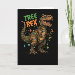 "tree Rex" Dinosaurier Holiday Spaß Weihnachts-T-S Karte