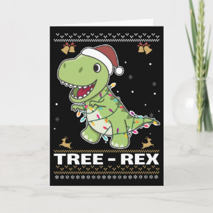 Tree-Rex Funny Dinosaur Pun T-Rex Karte