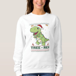 Tree-Rex Funny Dinosaur Pun T-Rex Sweatshirt