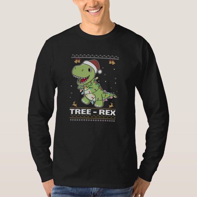 Tree-Rex Funny Dinosaur Pun T-Rex T-Shirt (Vorderseite)
