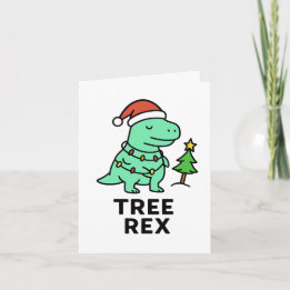 Tree Rex - Lustige Weihnachtskarte Feiertagskarte