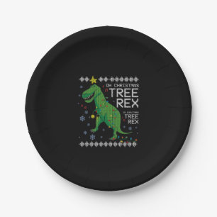 Tree Rex Ugly Christmas Sweater Dino T-rex Funny O Pappteller