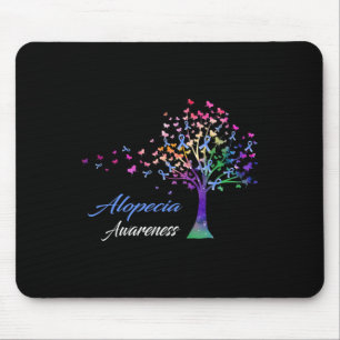Tree Ribbon Alopecia Bewusstsein Mousepad