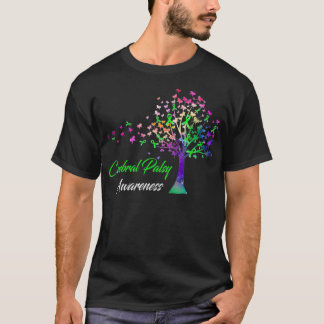 Tree Ribbon Cerebral Palsy Bewusstsein T-Shirt