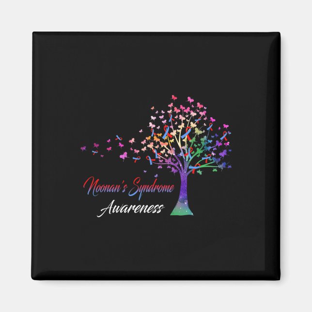 Tree Ribbon Noonans Syndrom Bewusstsein Magnet (Vorne)