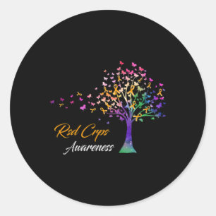 Tree Ribbon RSD CRPS Awareness Runder Aufkleber