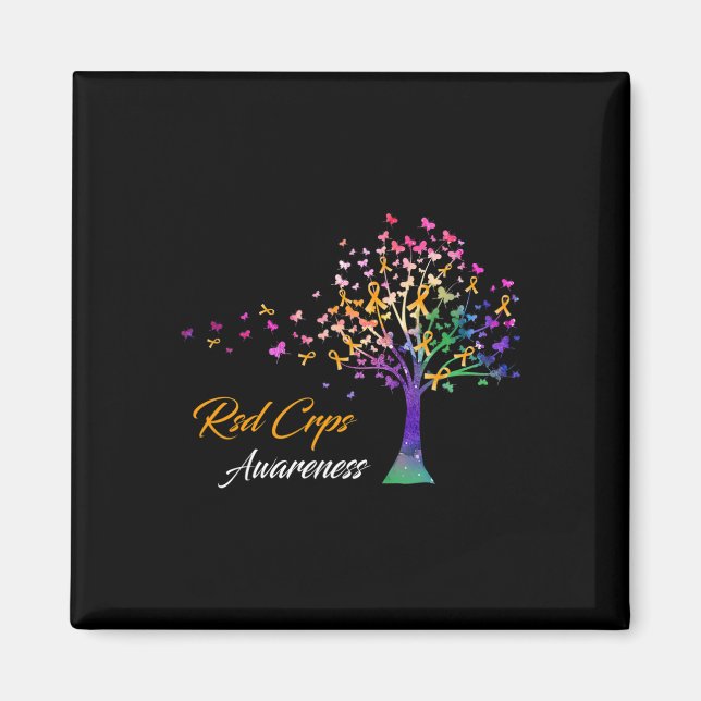 Tree Ribbon Rsd Crps Bewusstsein Magnet (Vorne)
