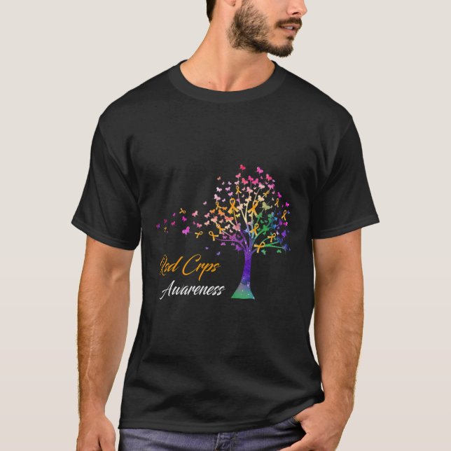 Tree Ribbon Rsd Crps Bewusstsein T-Shirt (Vorderseite)