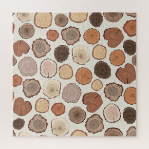 Tree Rings Forest Doodle Muster Puzzle