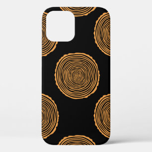 Tree Rings Seamless Pattern. Saw cut tree trunk ba Case-Mate iPhone Hülle