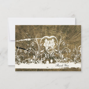 Tree Rings Shabby Lace vielen Dank Mitteilungskarte