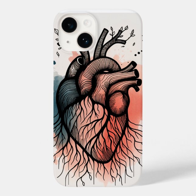 Tree Root Heart - Seele baumelnde Kunst Case-Mate iPhone Hülle (Rückseite)
