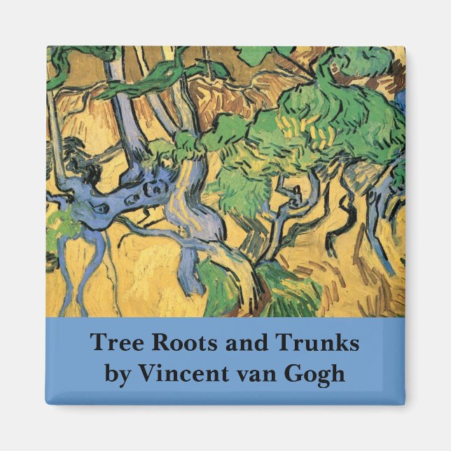 Tree Roots and Trunks von Vincent van Gogh Magnet (Vorne)