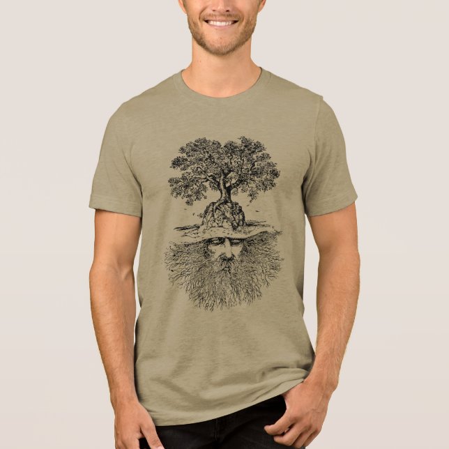 Tree Roots Man Tri-Blend Shirt (Vorderseite)