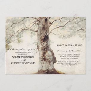 Tree Rustic Probe Dinner Einladung