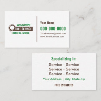 Tree Service Business Card Visitenkarte