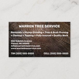 Tree Service Company Business Card Visitenkarte