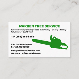Tree Service Company Business Card Visitenkarte