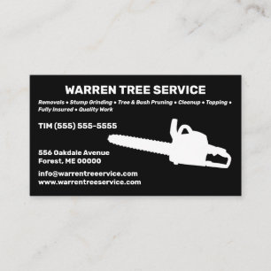 Tree Service Company Business Card Visitenkarte
