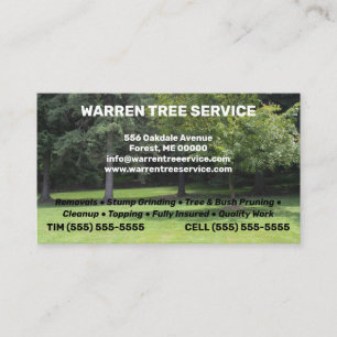 Tree Service Company Business Card Visitenkarte