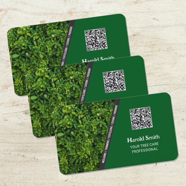 Tree Service QR Business Card Visitenkarte (Tree Service)