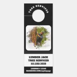 *~* Tree Services Man QR Lumber Jack Door Türanhänger