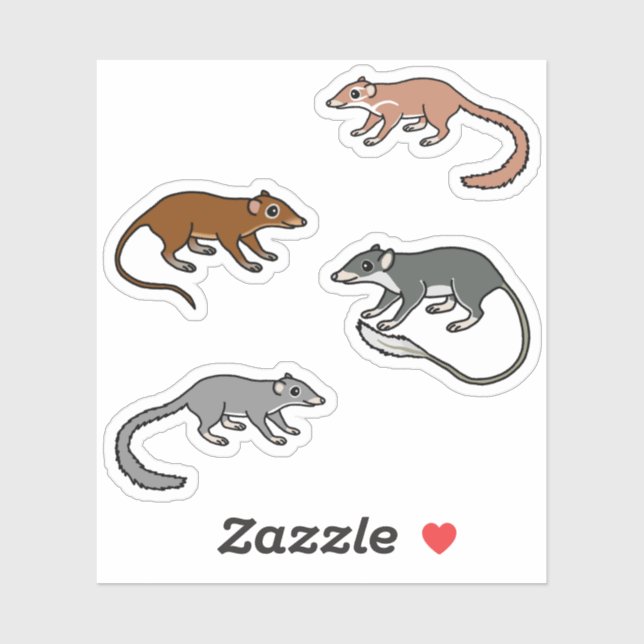 Tree Shrews Aufkleber (Blatt)