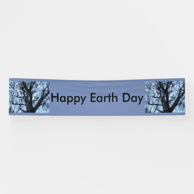 Tree Silhouette Foto Personalisiert Banner (Horizontal)