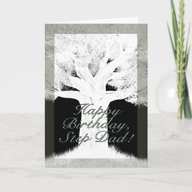 Tree Silhouette-Geburtstag Karte (Vorderseite)
