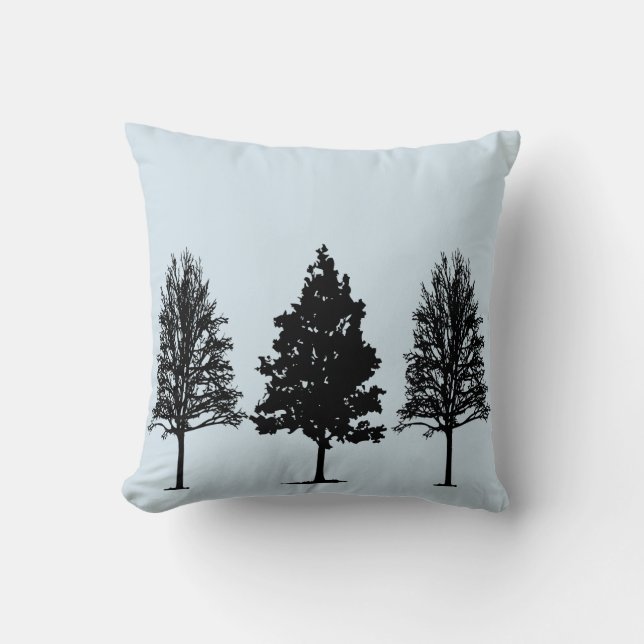 Tree Silhouette Pillow Kissen (Vorderseite)