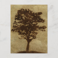 Tree-Silhouette über Bronze-Hintergrund