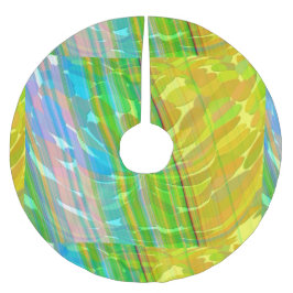 Tree Skirt (Brushed Poly) Made in USA Edelsteine Polyester Weihnachtsbaumdecke