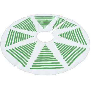 Tree Skirt - Graphic Christmas Trees Polyester Weihnachtsbaumdecke
