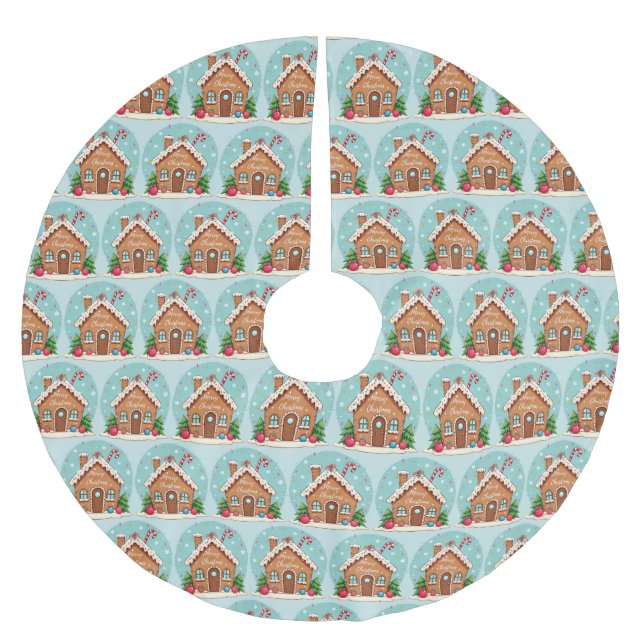 Tree Skirt Polyester Weihnachtsbaumdecke (Vorderseite)