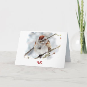 Tree Sparrow Thinking Karte